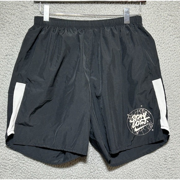 Nike Other - Nike Dri-FIT Stay Lost Running Shorts Black White Mens L Mesh Pockets Athletic